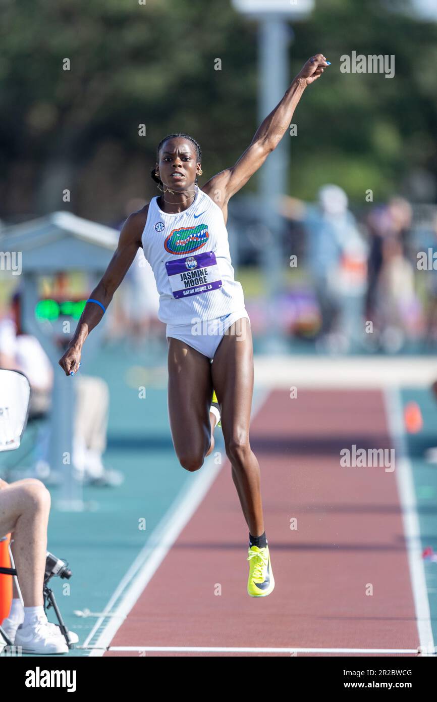 Florida jumper Jasmine Moore wins the triple jump during the 2023