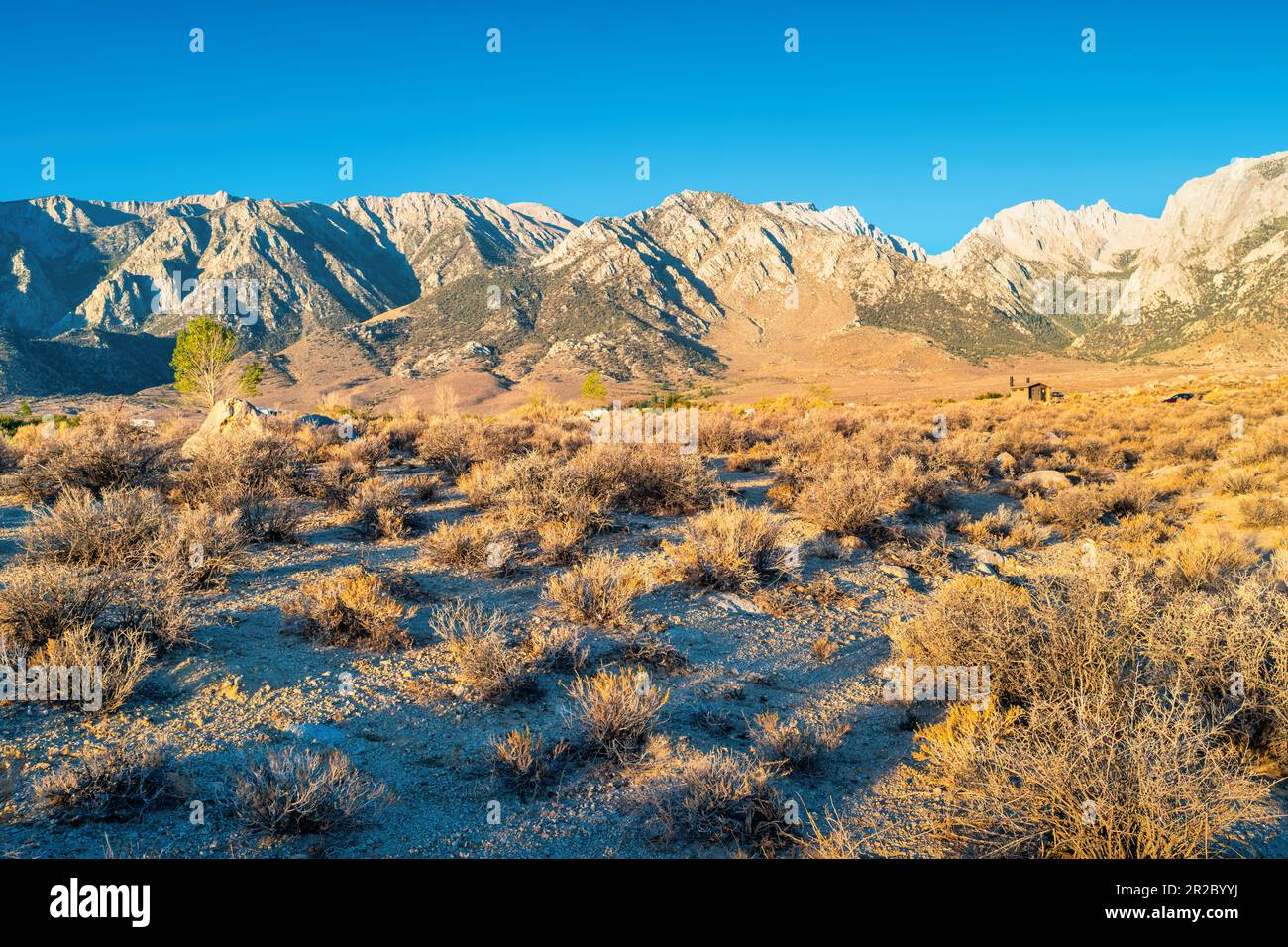 Sierra Nevada at Lone Pine, California, USA Stock Photo