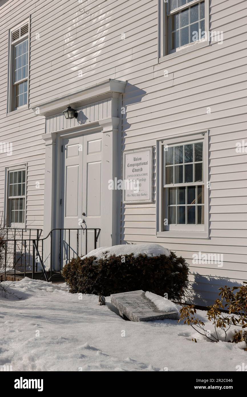 Central to downtown Hebron,this stark white Church stands over the
