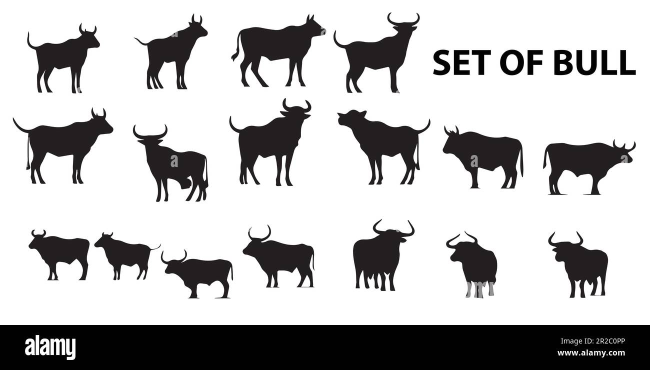 A set of animals in black and white vector design. Stock Vector