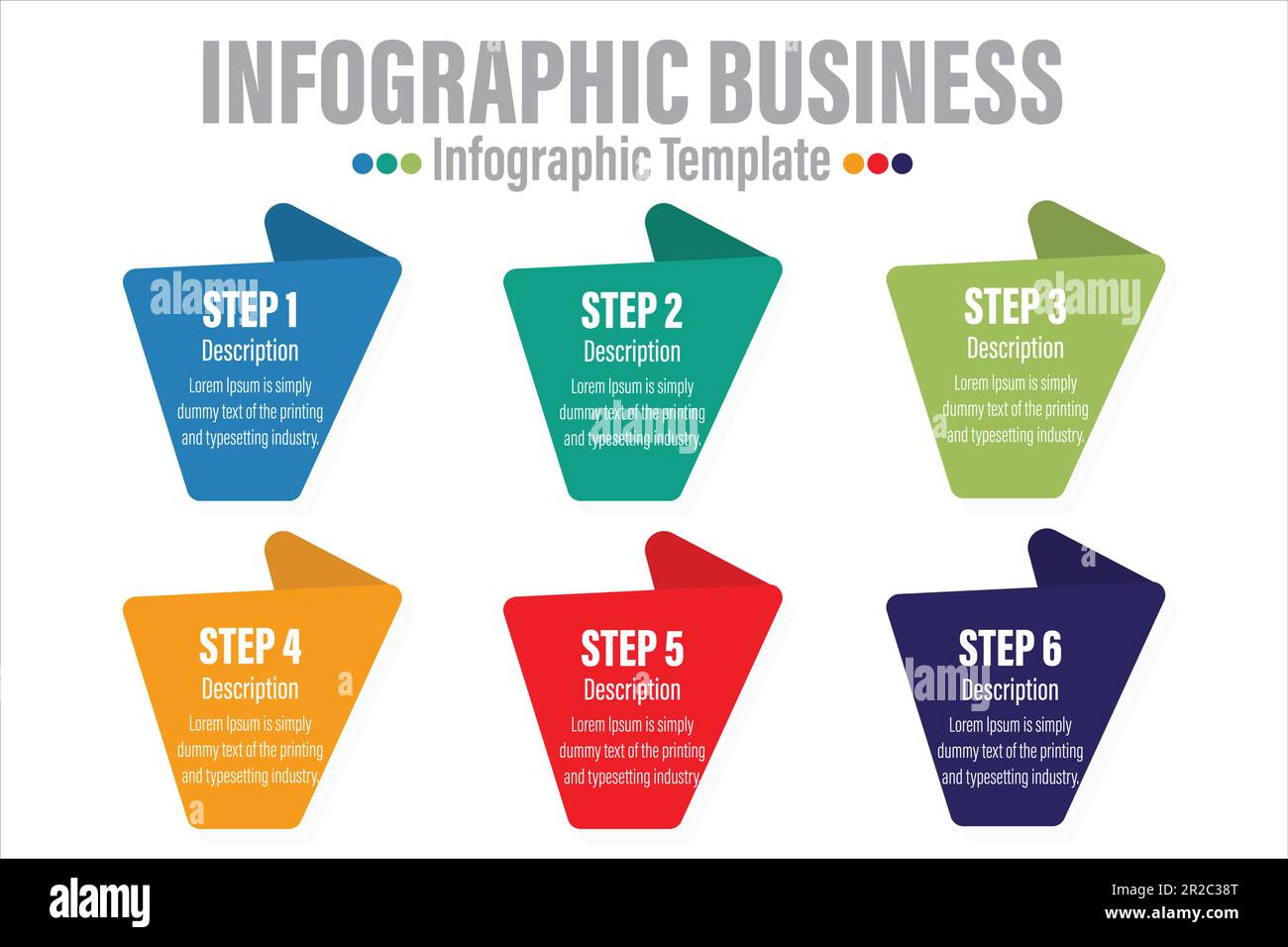 Infographic template. 6 Step timeline journey, Flat simple infographics  design template. presentation graph. Business concept with numbers Six 6  optio Stock Vector Image & Art - Alamy