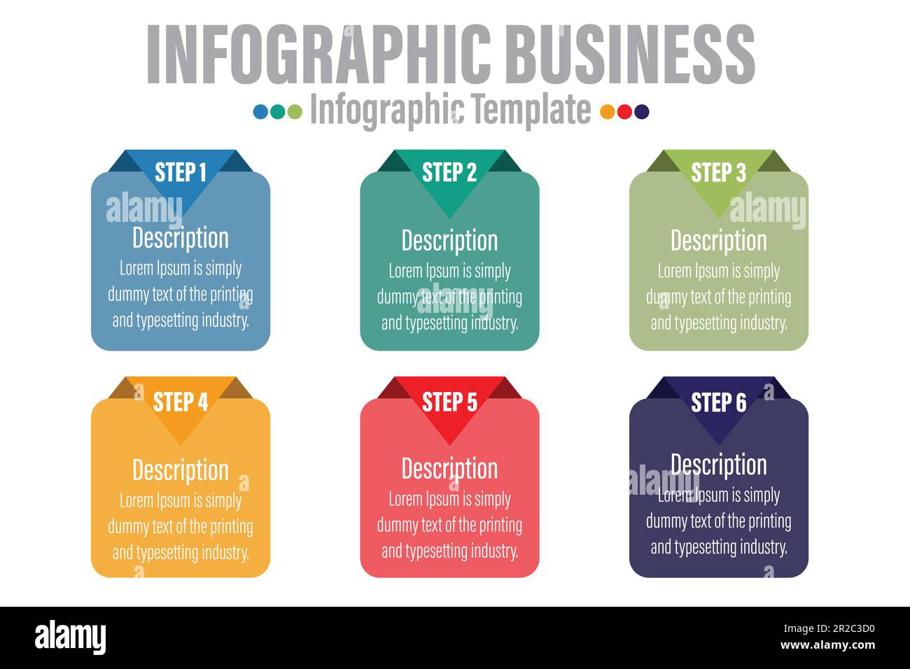 Concept of shopping process with six 6 steps or six 6 option. Three ...