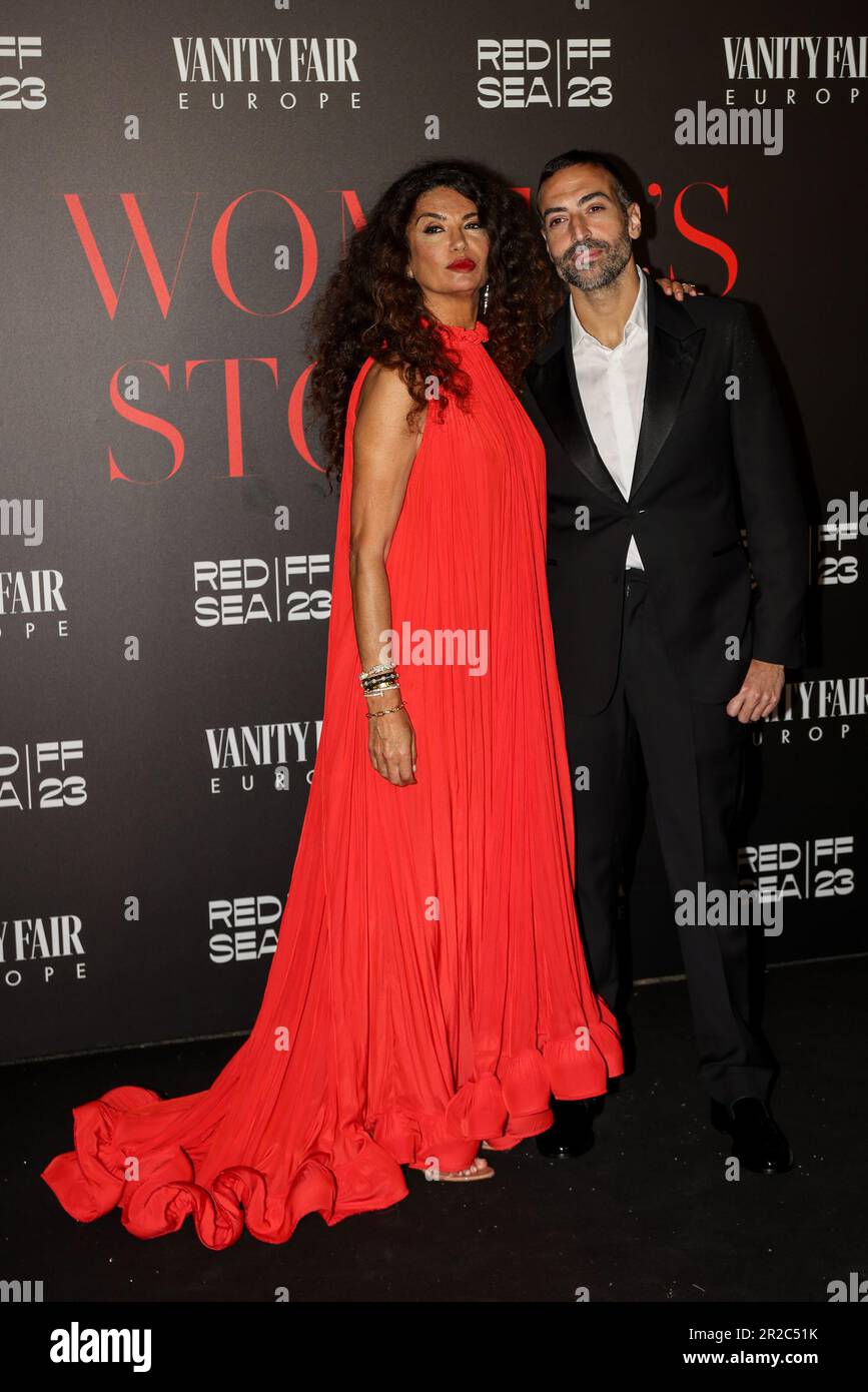 Antibes, France. 18th May, 2023. CANNES - MAY 18: Afef Jnifen and Mohammed Al Turki on the Red Sea International Film Festival's 'Women's Stories Gala' in partnership with Vanity Fair Europe Red Carpet during the 76th Cannes Film Festival on May 18, 2022 at Cap-Eden-Roc in Antibes, France. (Photo by Lyvans Boolaky/ÙPtertainment/Sipa USA) Credit: Sipa USA/Alamy Live News Stock Photo