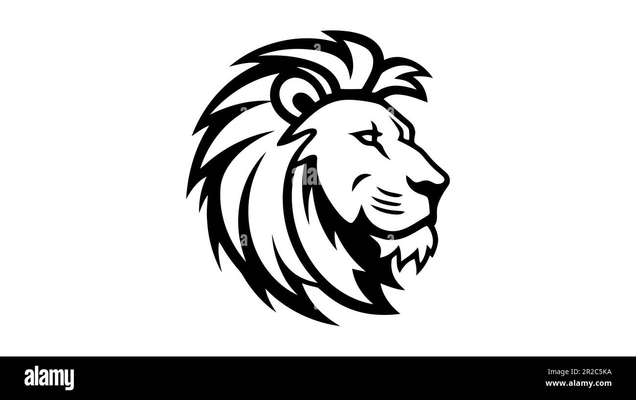 Lion logo vector illustration, emblem design. Lion logo, icon on white ...