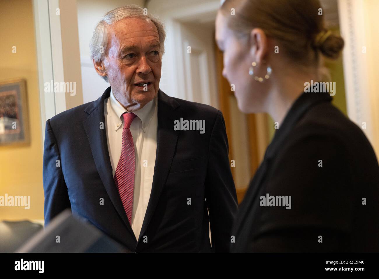 United States Senator Ed Markey (Democrat of Massachusetts) arrives to a news conference in the Capitol in Washington, DC, Thursday, May 18, 2023. Credit: Julia Nikhinson/CNP /MediaPunch Stock Photo