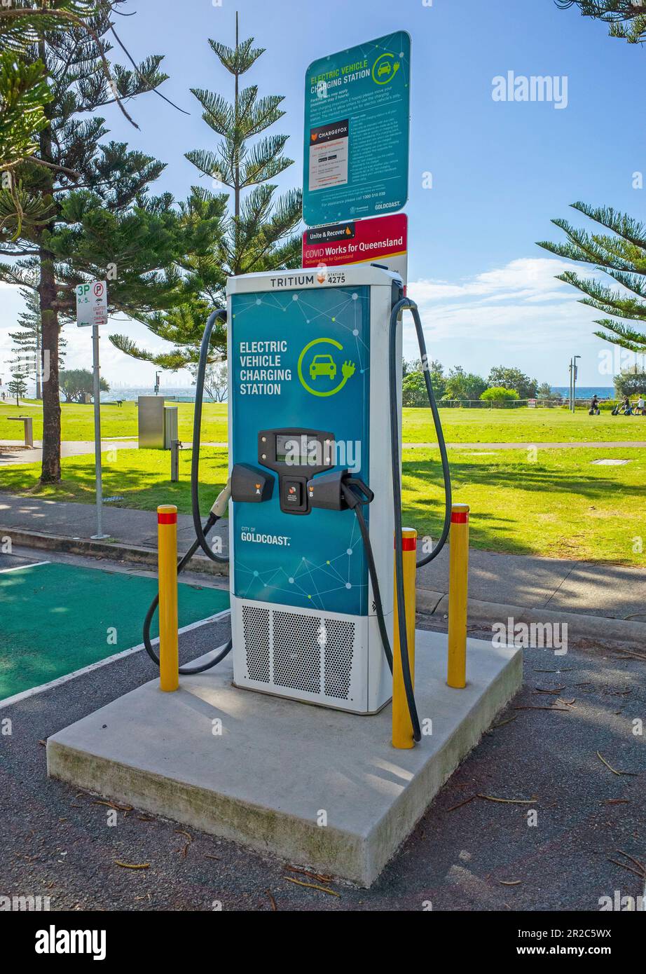 electric vehicle charging station in Coolangatta, gold coast