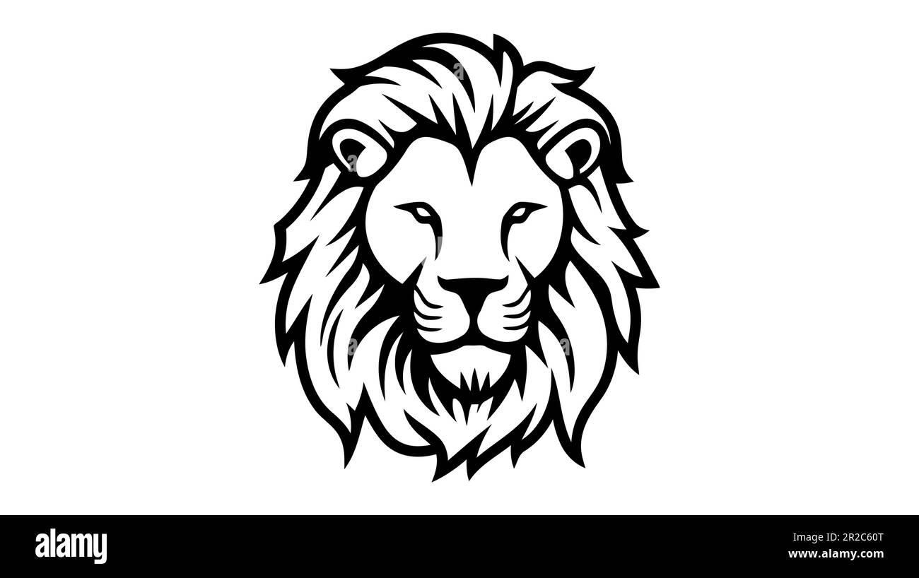 Lion logo vector illustration, emblem design. Lion logo, icon on white ...