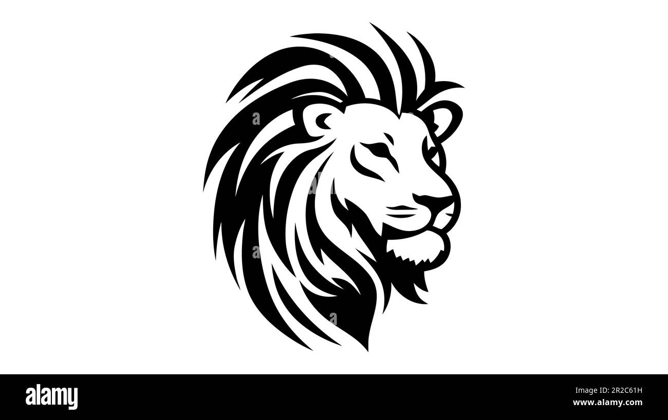 Lion logo vector illustration, emblem design. Lion logo, icon on white ...