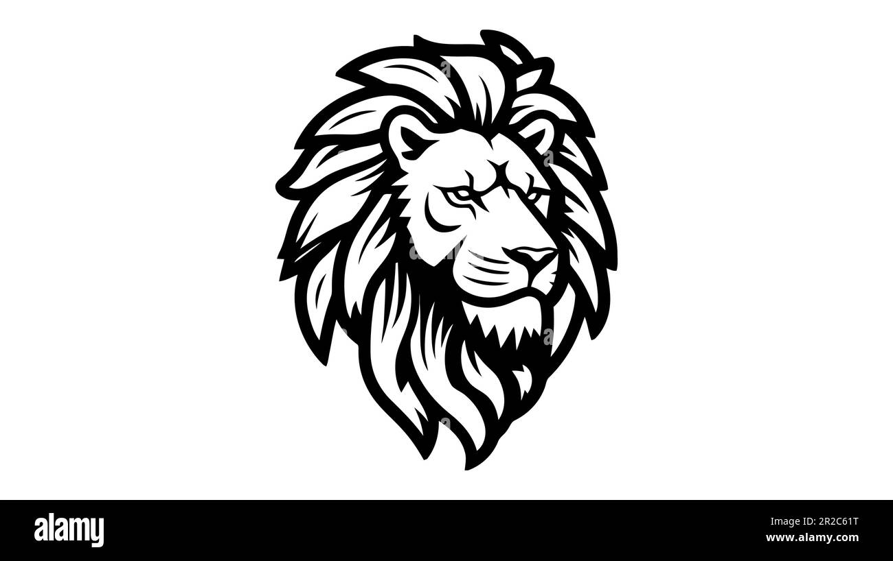 Lion logo vector illustration, emblem design. Lion logo, icon on white ...
