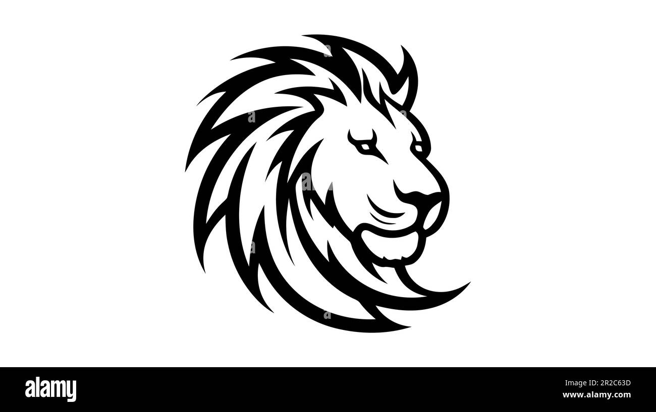 Lion logo vector illustration, emblem design. Lion logo, icon on white ...