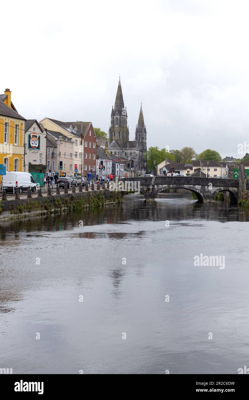 The River Lee which runs through Cork city in Ireland. Stock Photo