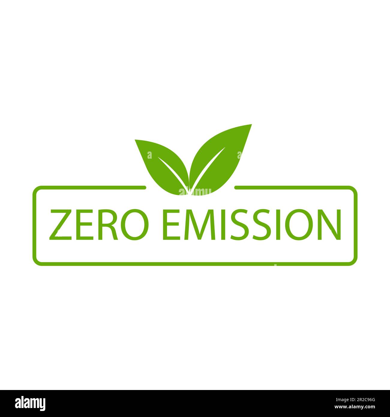 Zero emission icon vector CO2 neutral green sign for your web site design, logo, app, UI