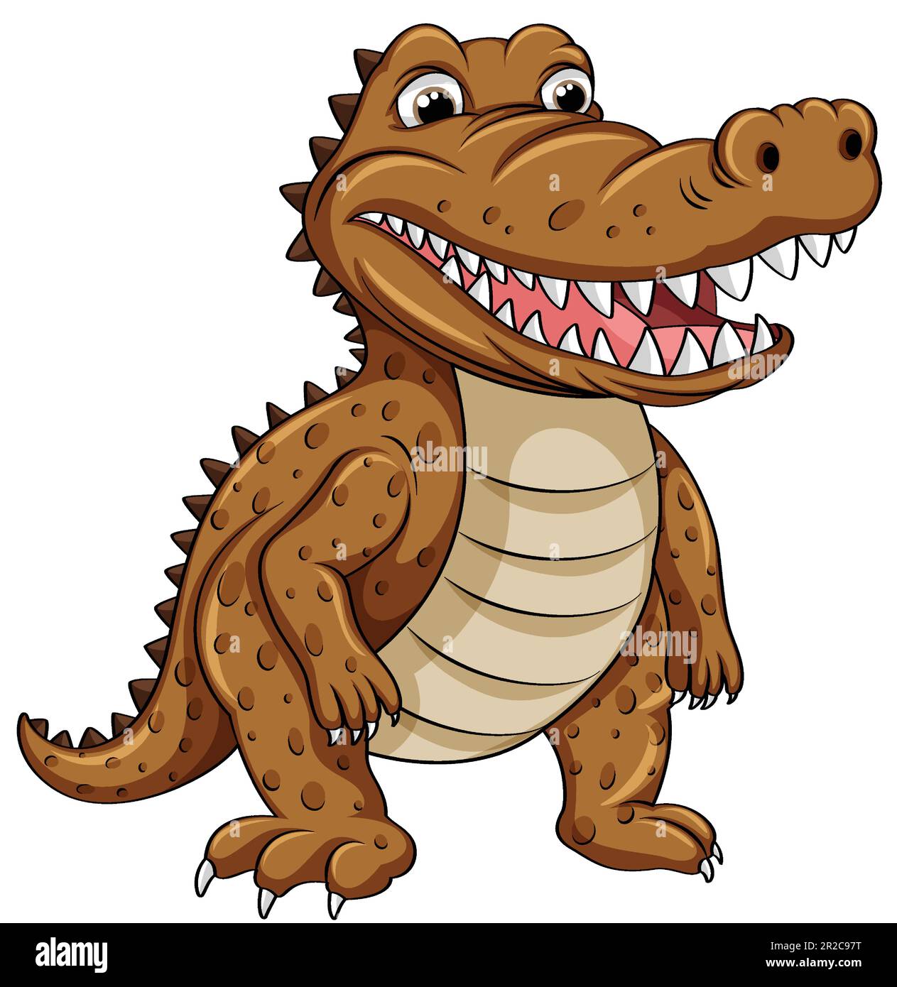 Crocodile In Funny Cartoon Style illustration Stock Vector Image & Art Alamy