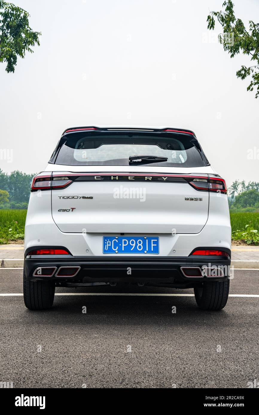 Chery Tiggo 7 Pro (badged at Tiggo 7 Plus for China) SUV car pictured stationary during a test in Shanghai, China. Stock Photo