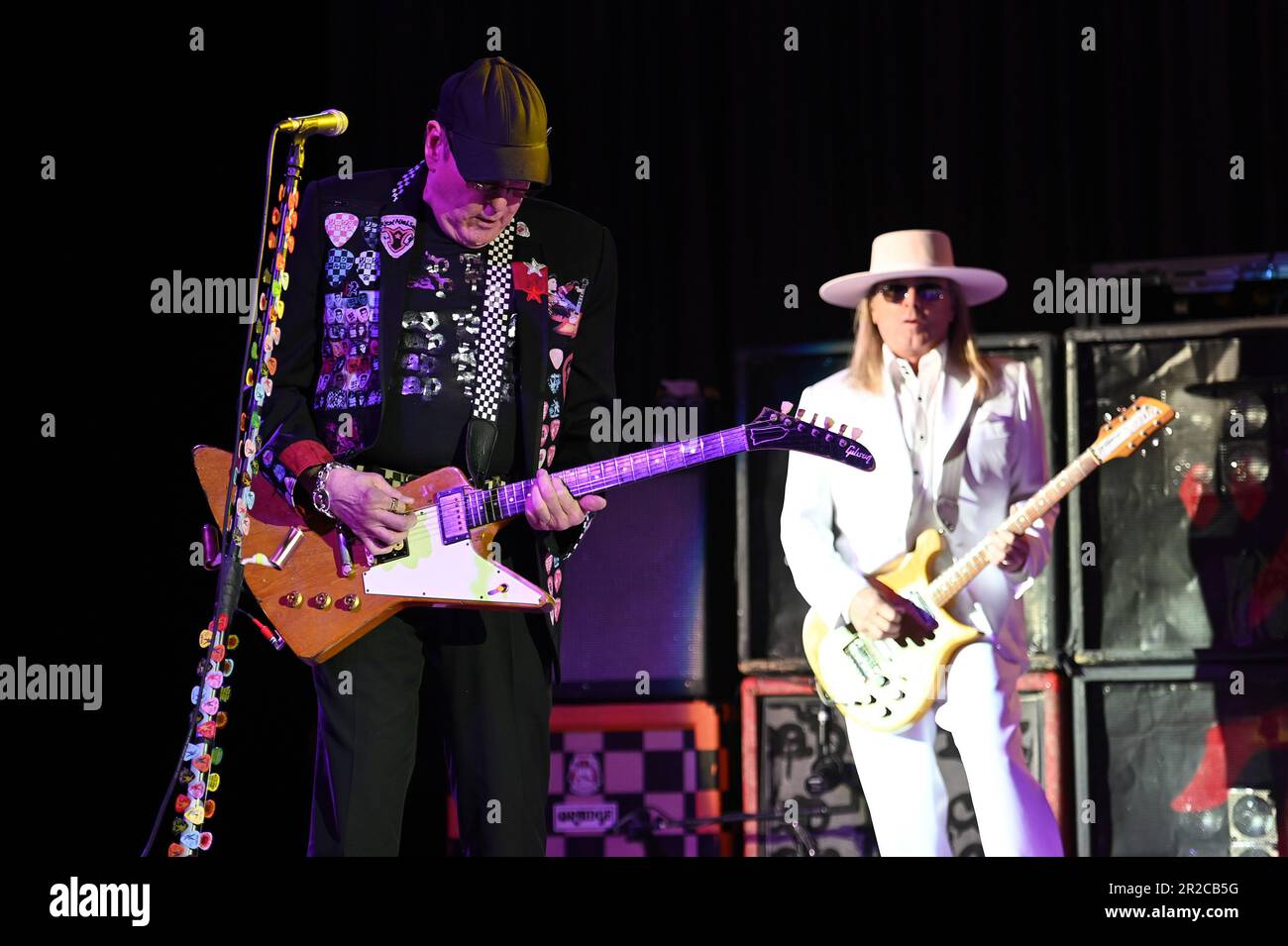 New York, USA. 18th May, 2023. Cheap Trick band members Rick Nielsen (l