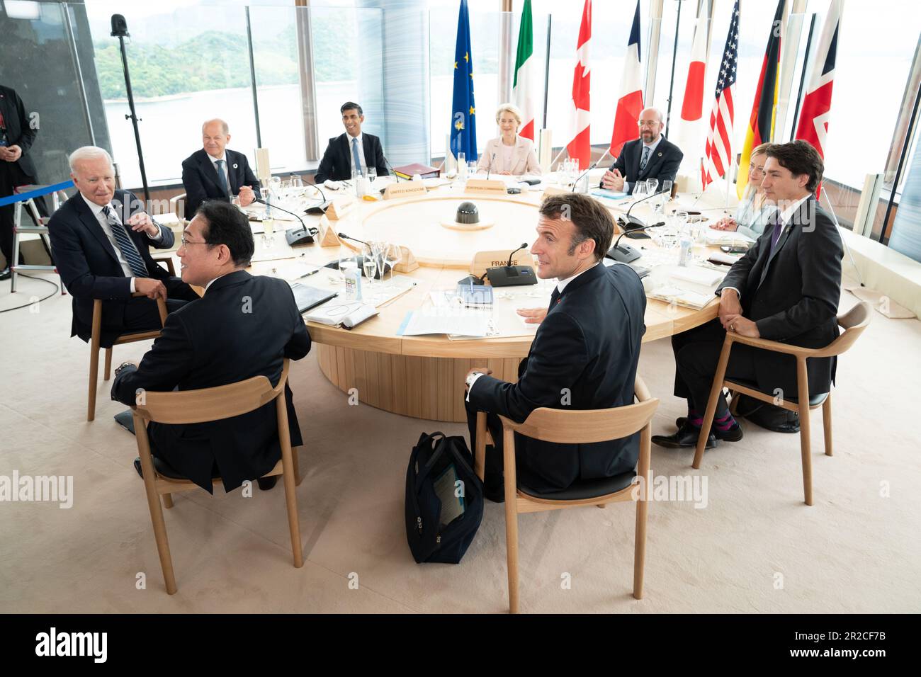 G7 leaders attend a working lunch at the Grand Prince Hotel during the G7 Summit in Hiroshima, Japan. Picture date: Friday May 19, 2023. Stock Photo