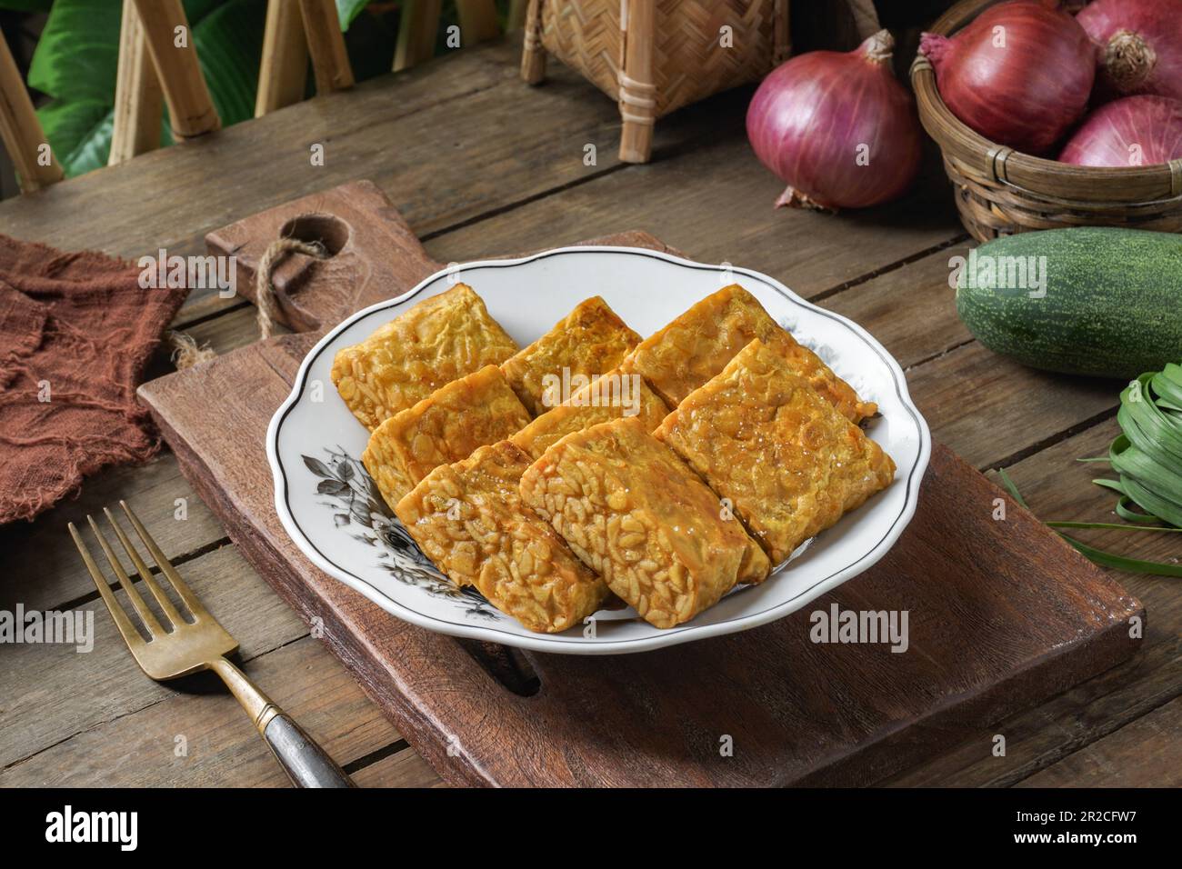 Fried Tempeh or Tempe is a traditional Malay dish snack popular in