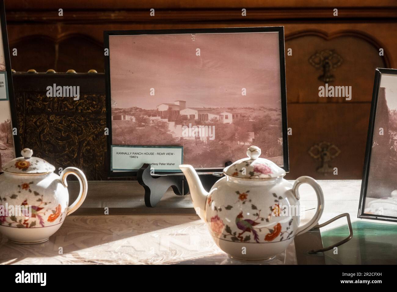 Framed 1940's photo of the historic Kannally Ranch House, Oracle