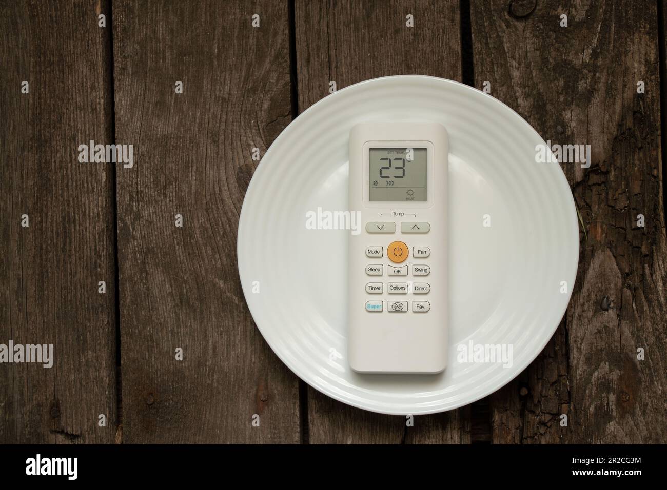 white air conditioner remote control with temperature mode for heat