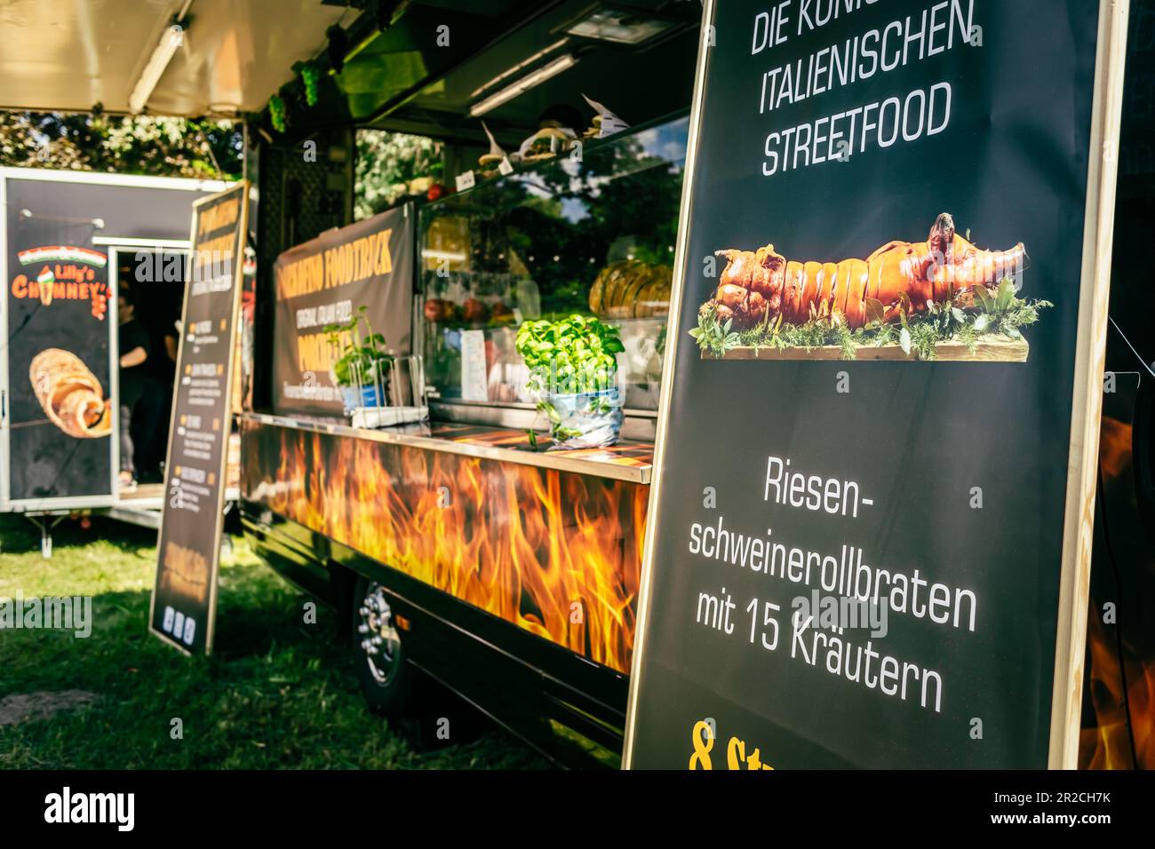 Hockenheim, Germany 18 May 2023 Street food festival with food