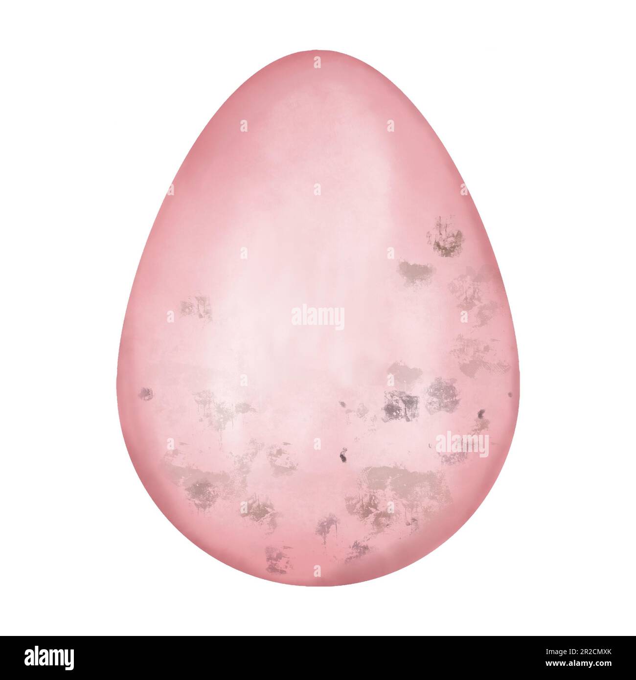 Easter egg illustration. Happy Easter pink egg isolated on white background.Greeting, birthday,Easter day decorations. Stock Photo