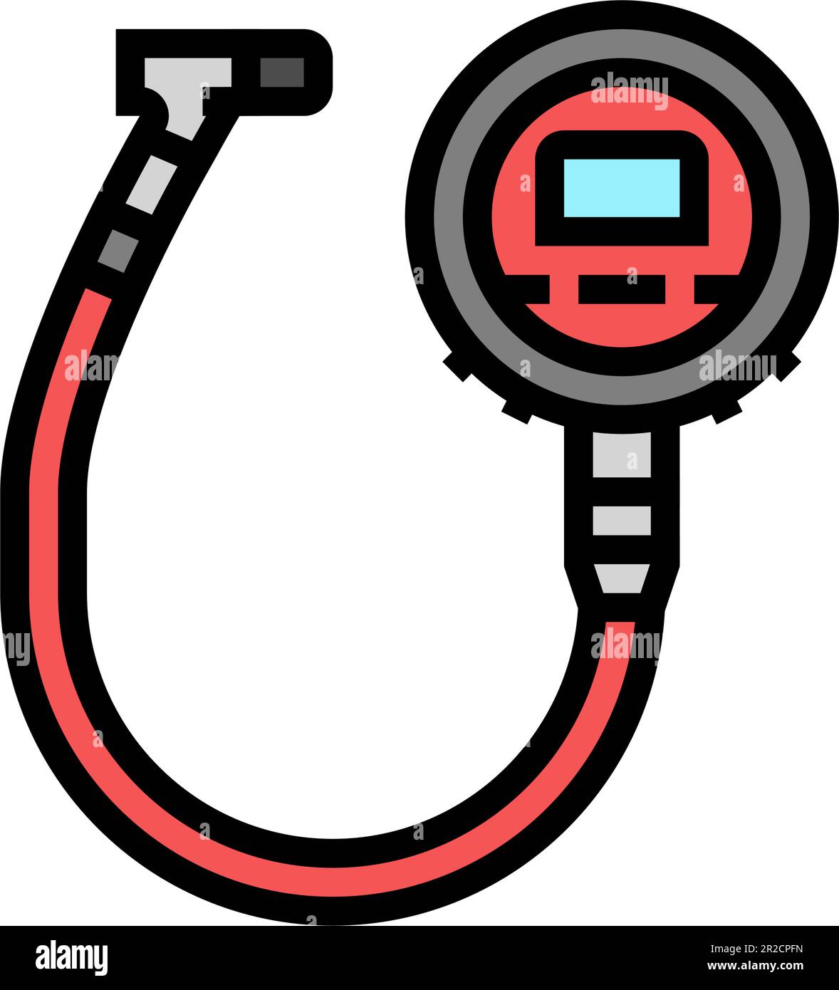 tire pressure gauge vehicle color icon vector illustration Stock Vector ...
