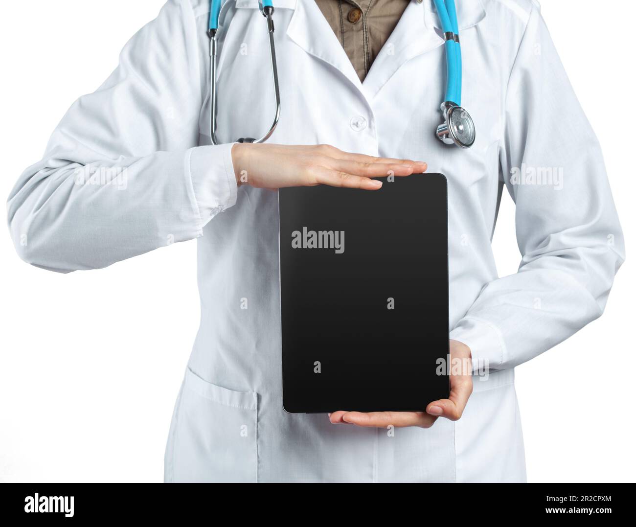 doctor using digital tablet Stock Photo