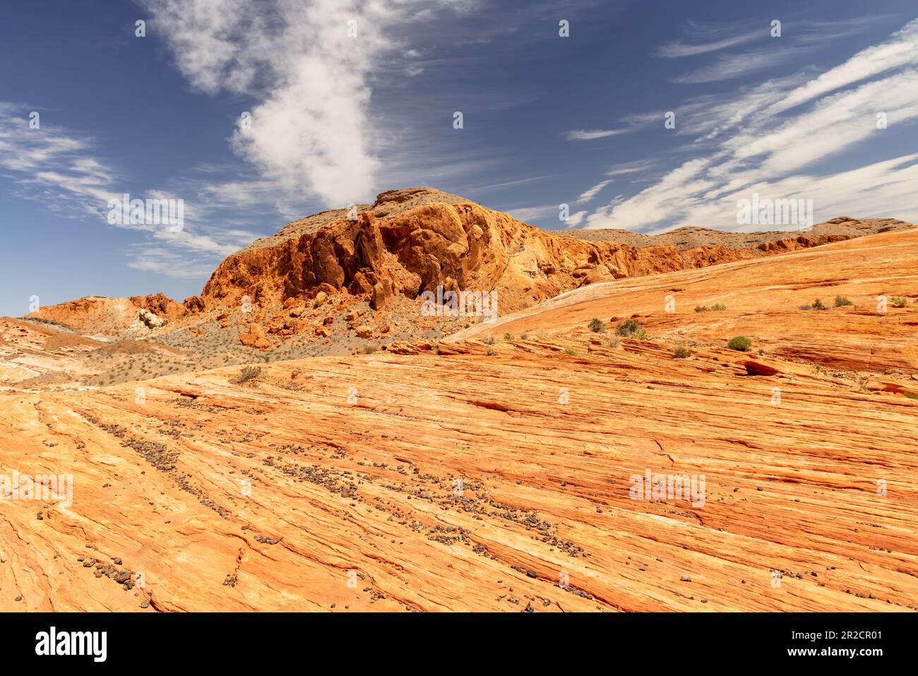 Stunning Valley of Fire State Park landscape in California, USA Stock