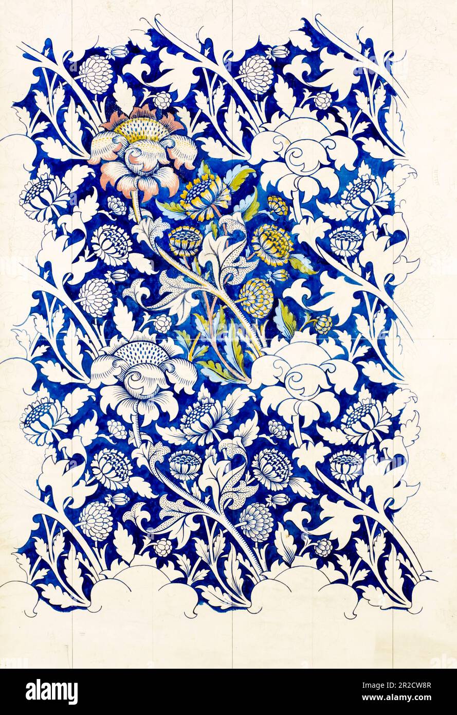 William Morris, Wey, pattern design illustration 1882-1883 Stock Photo