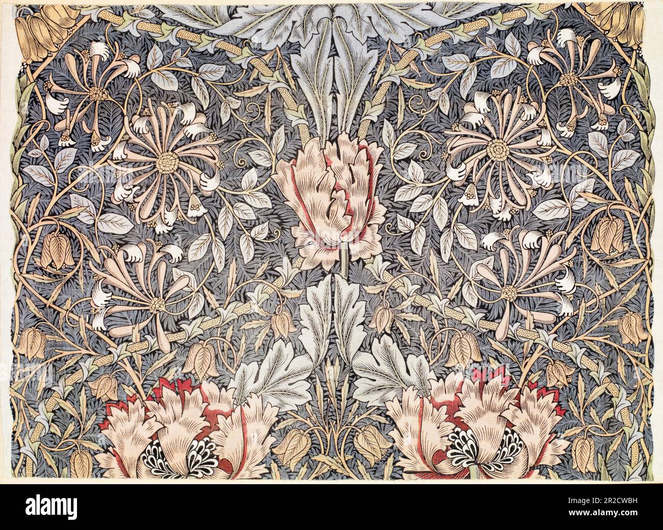 William Morris, Honeysuckle, fabric pattern design, 1876 Stock Photo