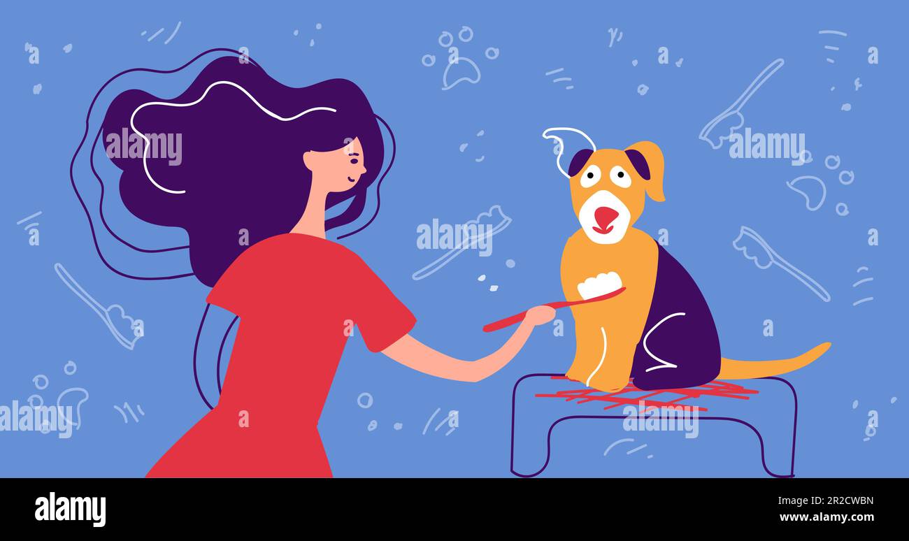 Dogs teeth clean Stock Vector Images Alamy