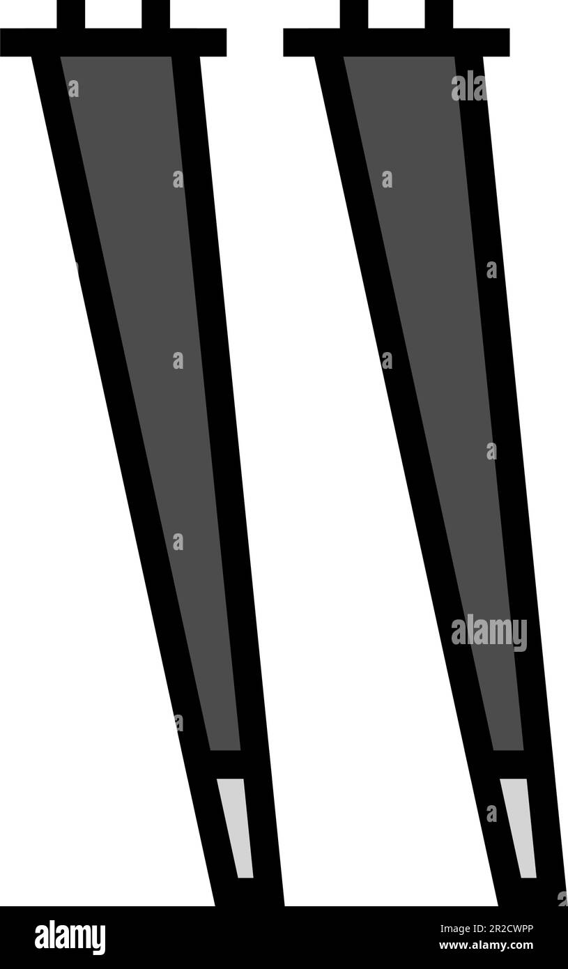 table leg hardware furniture fitting color icon vector illustration ...