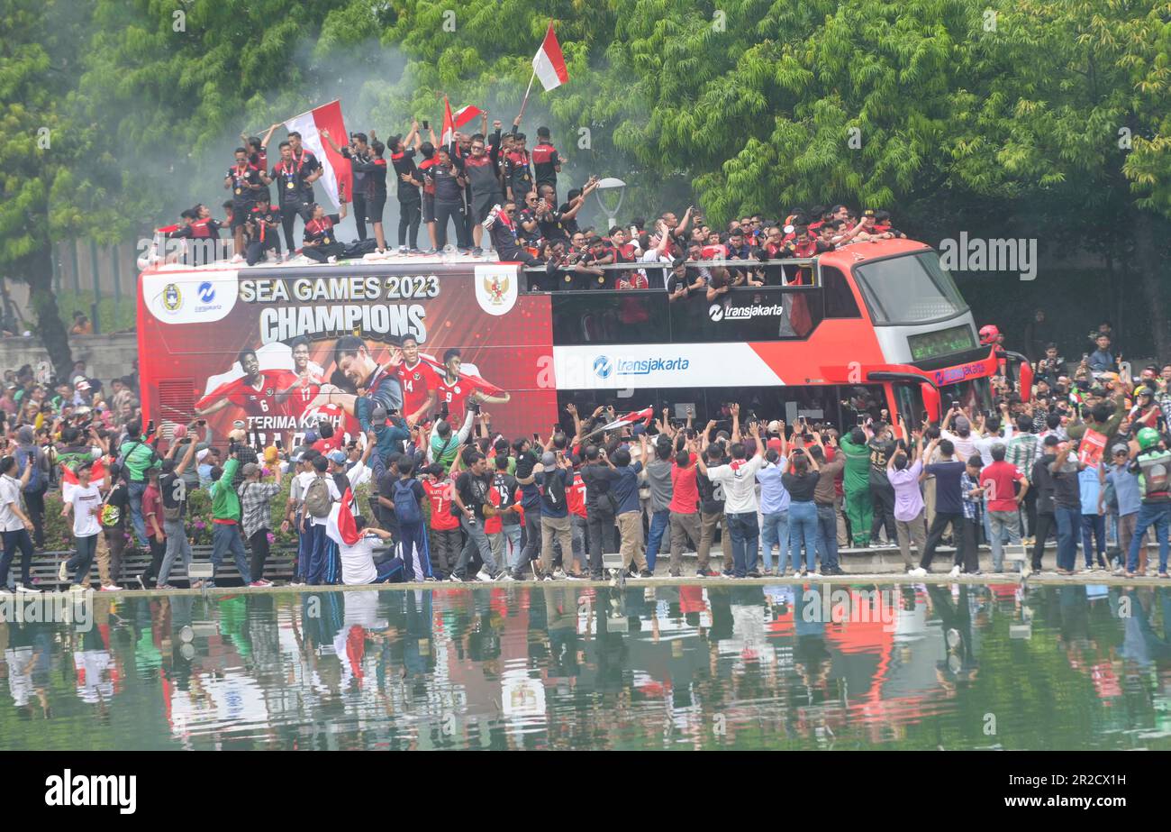 Jakarta, Indonesia. 19th May, 2023. Indonesian U22 national football