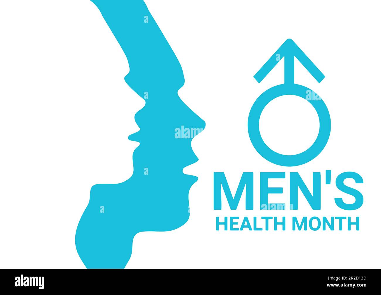 Men's Health Month. Holiday concept. Template for background, banner, card, poster with text inscription. Vector illustration Stock Vector