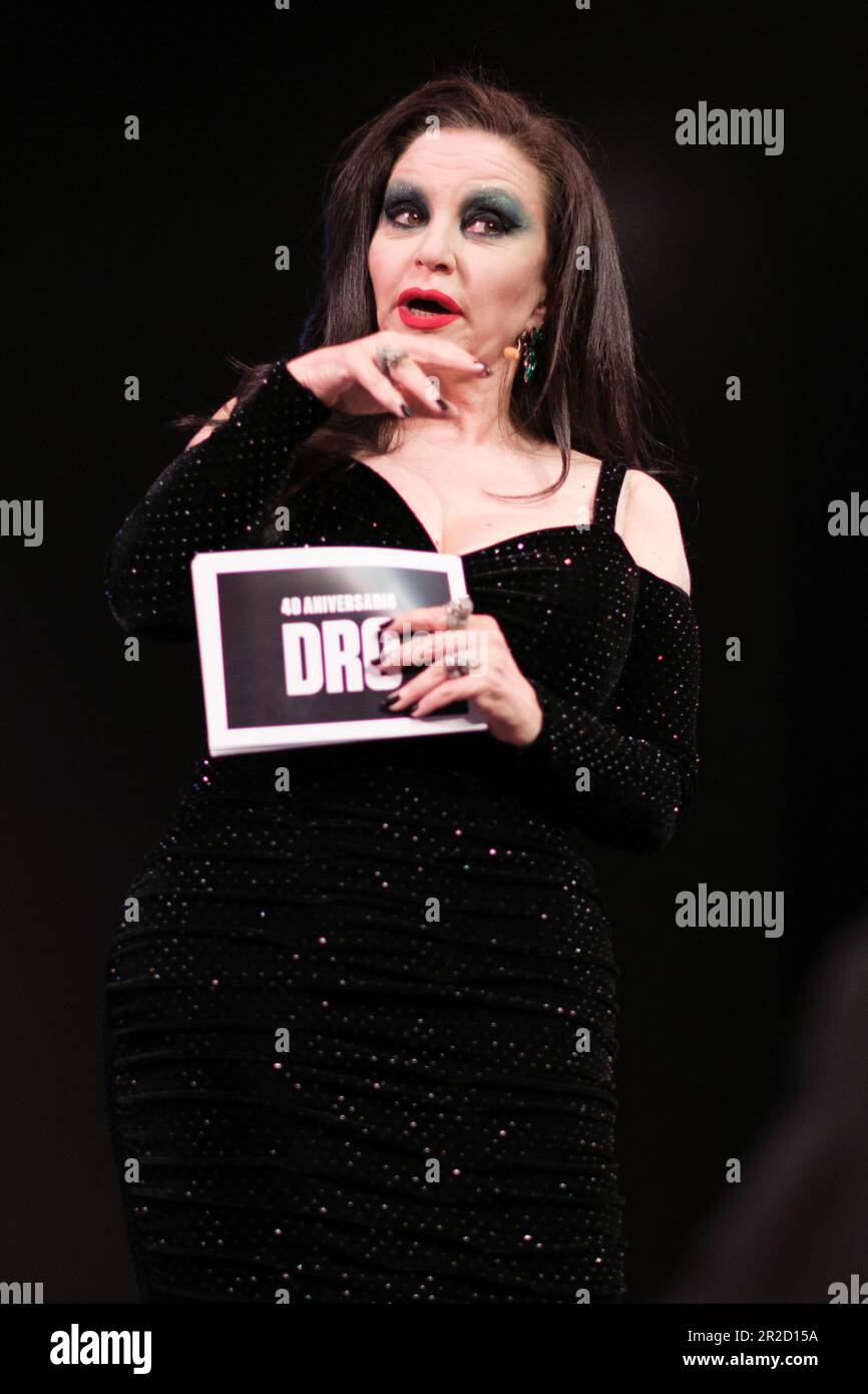 Singer Olvido Gara Jova, better known by her stage name Alaska performs during the DRO 40th anniversary event in Madrid. (Photo by Atilano Garcia / SOPA Images/Sipa USA) Stock Photo
