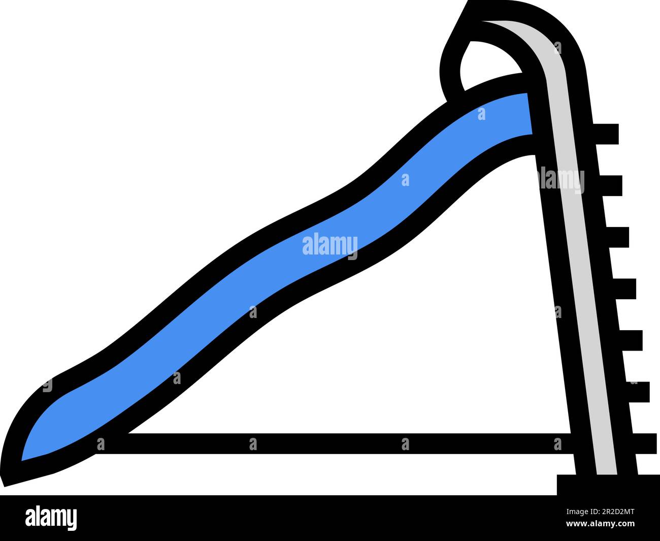 free standing slide park kid play color icon vector illustration Stock