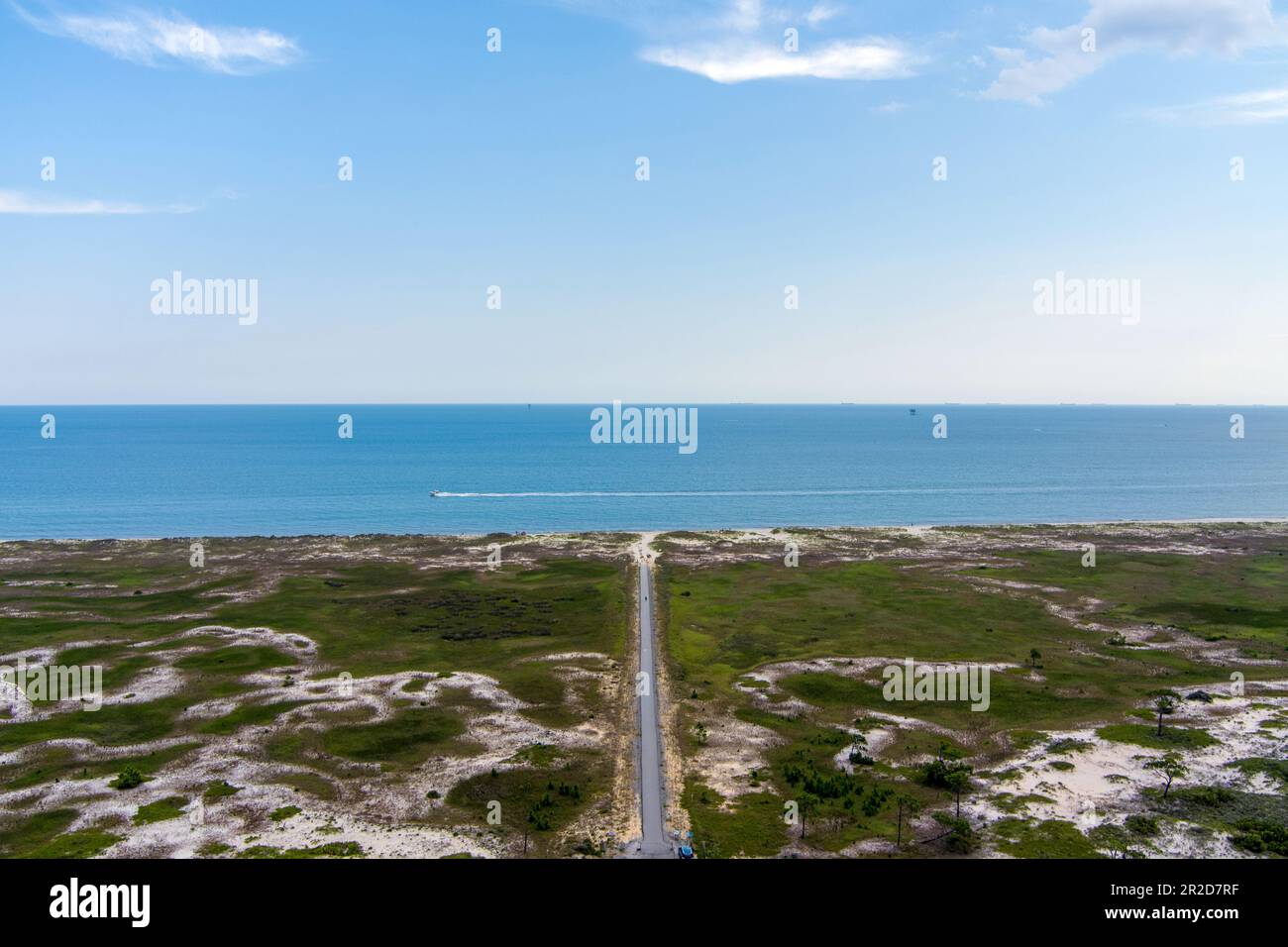 Aerial view of Fort Alabama Beach Stock Photo Alamy