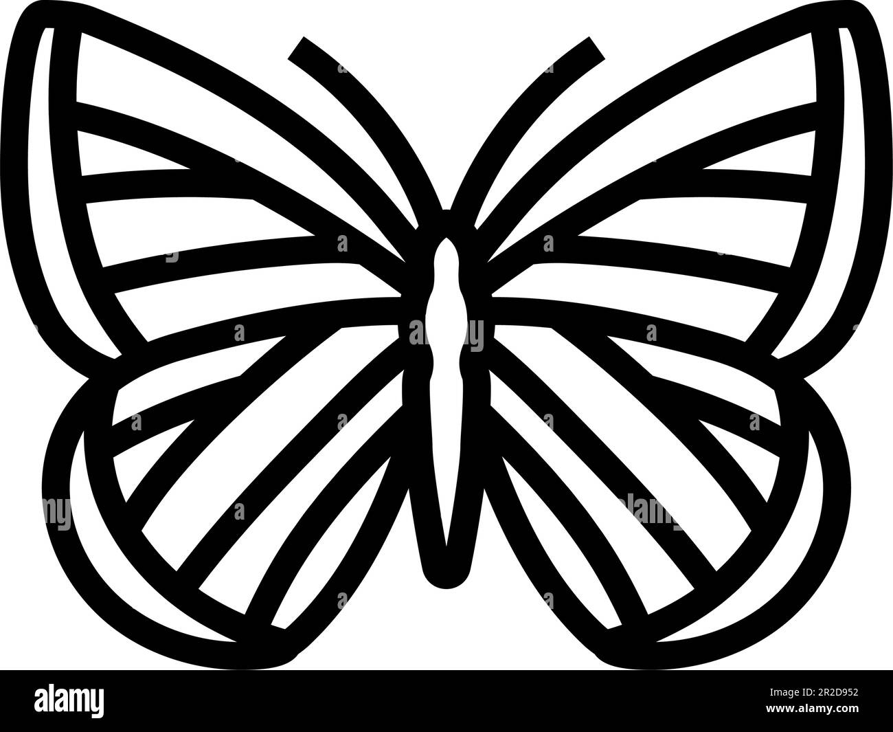 spring azure insect line icon vector illustration Stock Vector Image ...