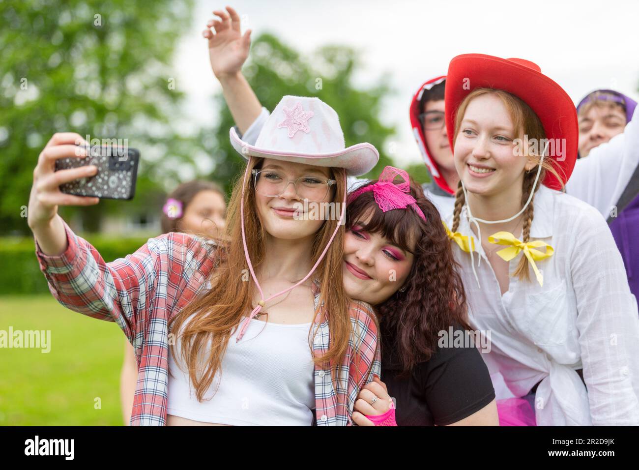 Youths or teenagers dressed up Stock Photo