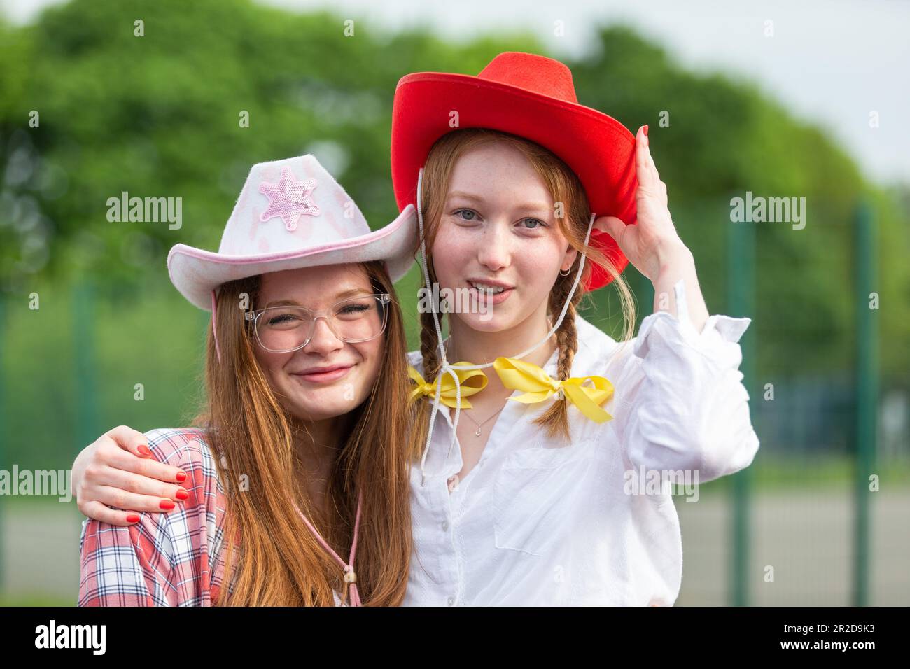 Youths or teenagers dressed up Stock Photo