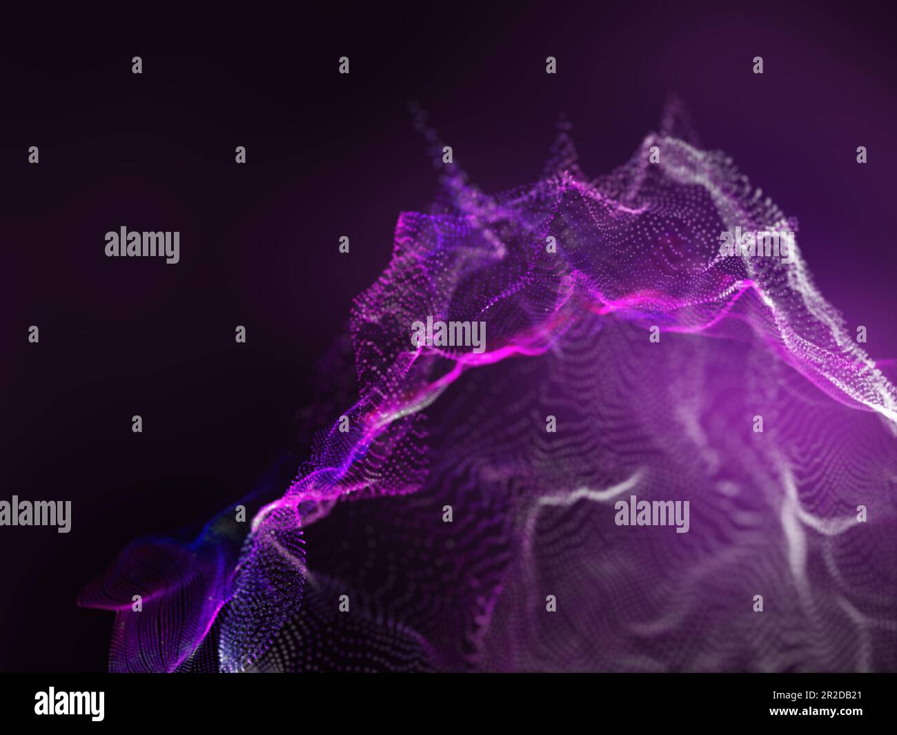 3D render of an abstract background with futuristic design of flowing ...