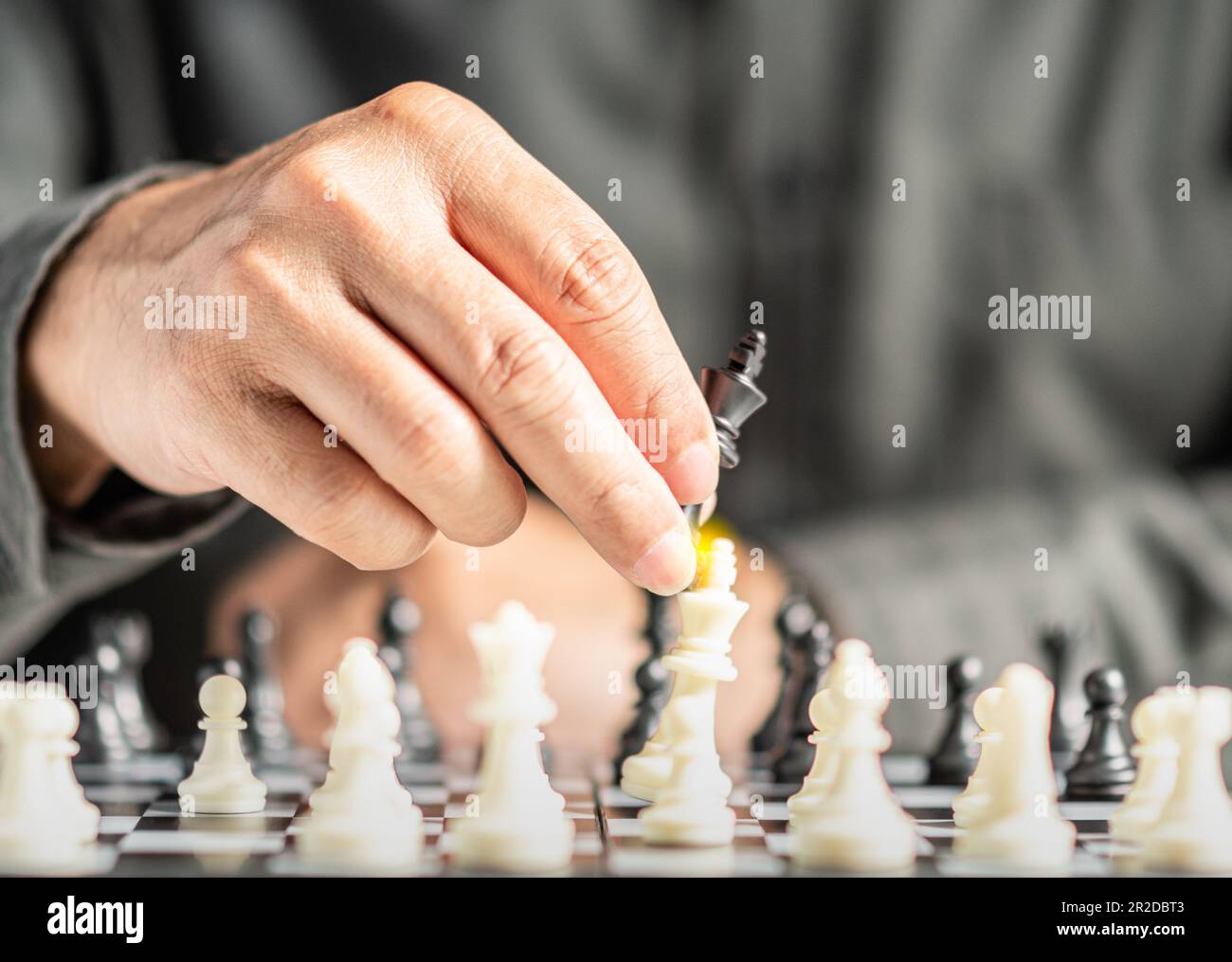 Blonde Caucasian Boy Thinking of a Next Chess Move Playing Chess. Strategy,  Planning Concept Stock Image - Image of queen, people: 207341503