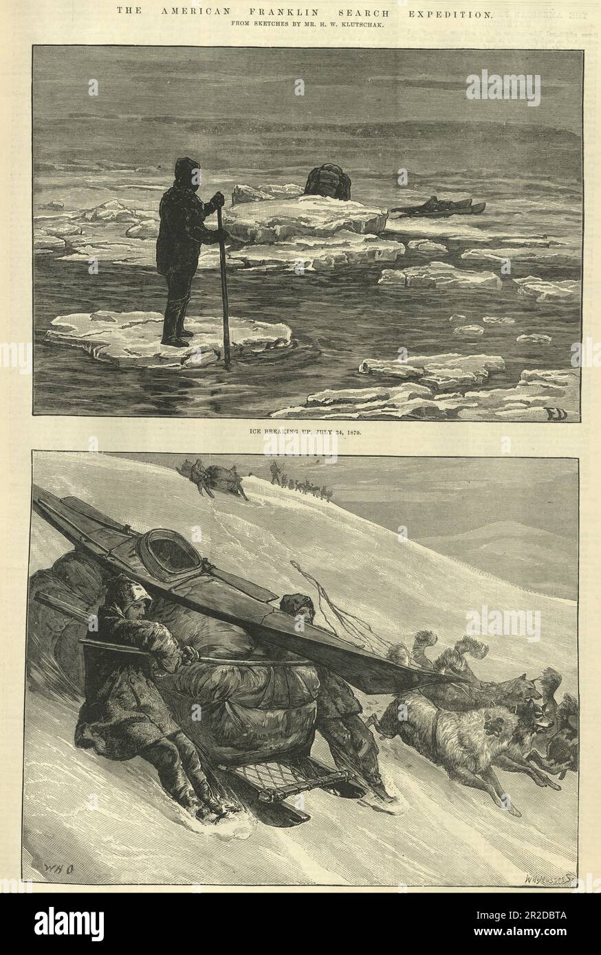 Vintage illustration, Frederick Schwatka's Search for Franklin's