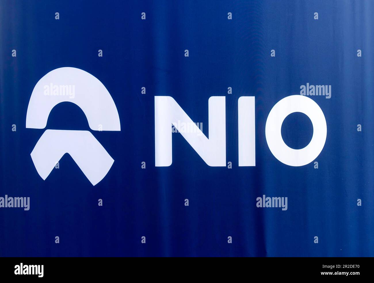 Nio ,Chinese multinational automobile manufacturer headquartered in Shanghai, specializing in designing and developing electric vehicles Stock Photo