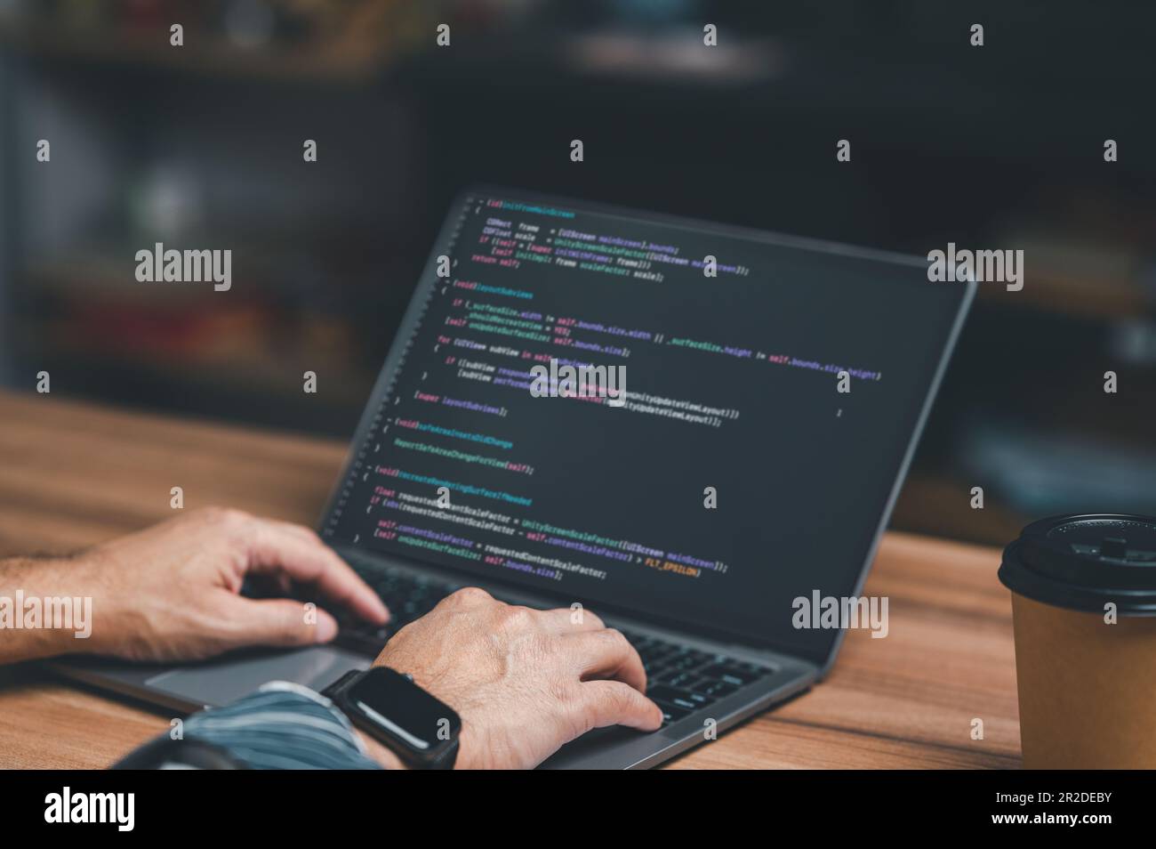Laptop screen display blur script code, compiler, encode, debug