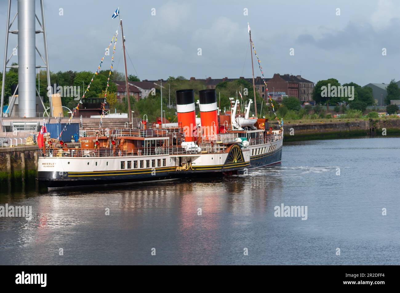 Glasgow, Scotland, UK. 19th May, 2023. PS Waverley, the world's last 
