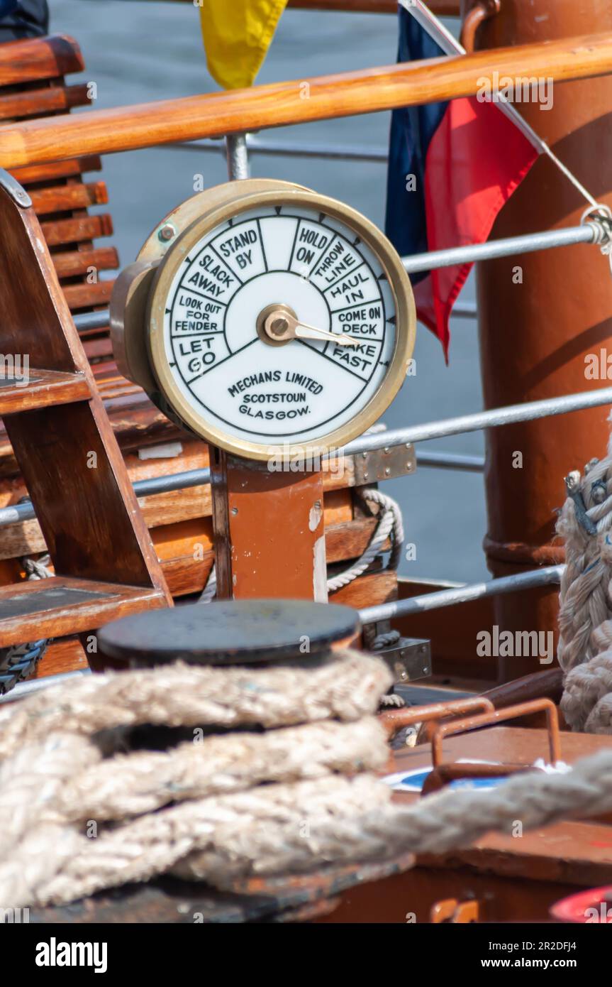 Glasgow, Scotland, UK. 19th May, 2023. PS Waverley, the world's last