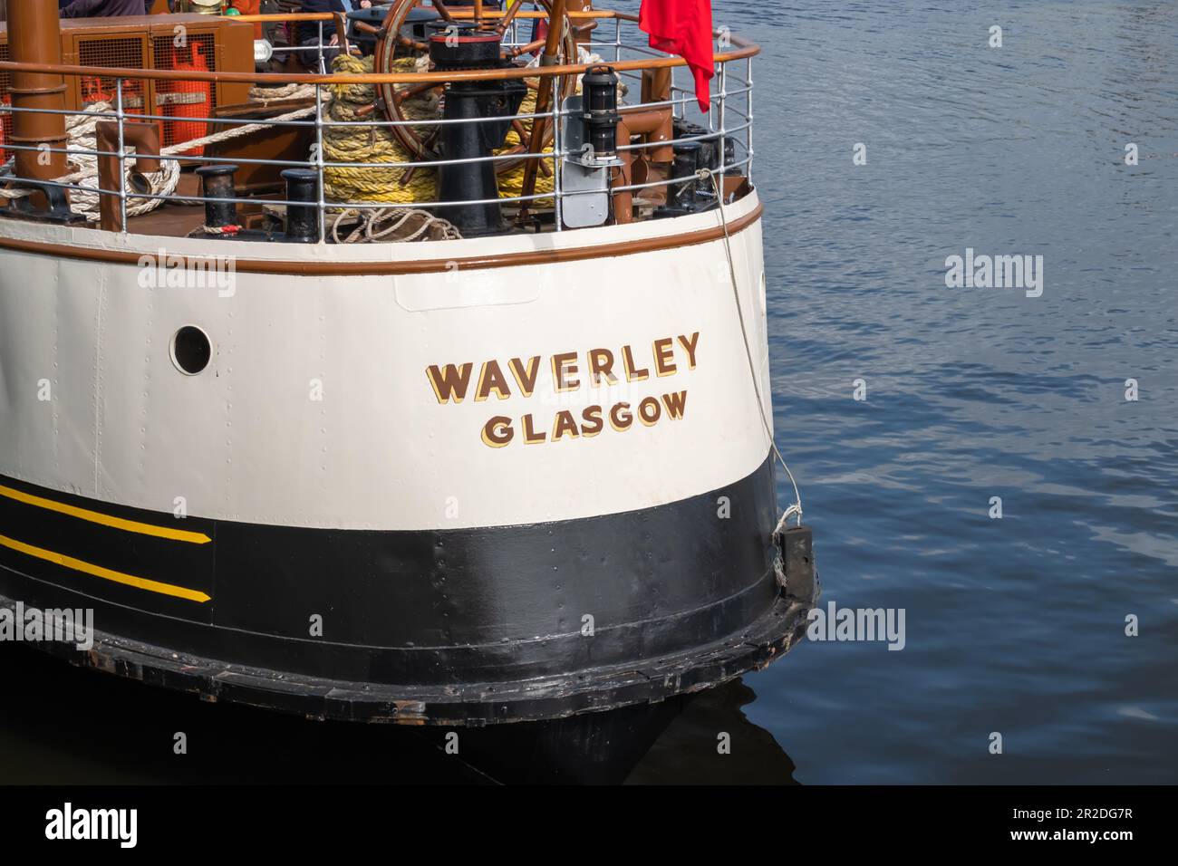 Glasgow, Scotland, UK. 19th May, 2023. PS Waverley, the world's last seagoing paddle steamer
