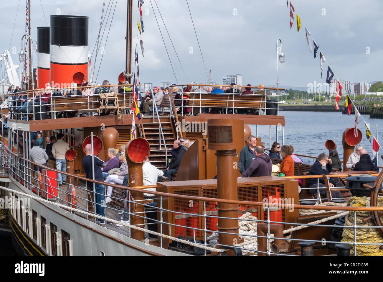 Glasgow, Scotland, UK. 19th May, 2023. PS Waverley, the world's last 