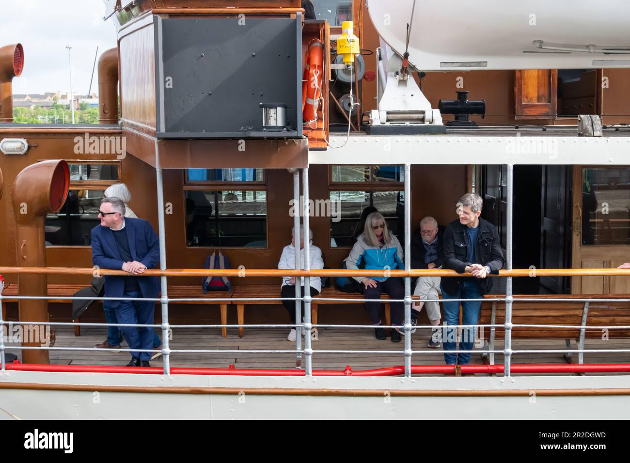 Glasgow, Scotland, UK. 19th May, 2023. PS Waverley, the world's last 